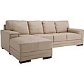 Quincy Cream Leather Sectional Sofa