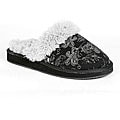 MUK LUKS Paisley Printed Black Jersey Scuff