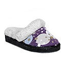Muk Luks Mod Starburst Printed Plum Jersey Scuff Shoes