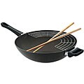Scanpan 11-inch Wok with Rack and Chop Sticks