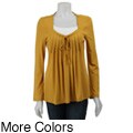 M by M Kalan Women's Pleated Front Knit Top