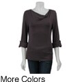 M by M Kalan Women's Drop Neck Knit Top
