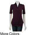 Nice Wear Women's Short-sleeve Rib Knit Top