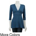 Nice Wear Women's Tie-back V-neck Shirt