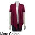 Nice Wear Women's Open-front Hatchi Knit Cardigan