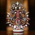 Ceramic 'Tree of Life' Candleholder (Peru)