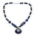 Lapis Lazuli 'Proud Peacock' Pendant Necklace (India)