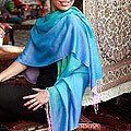 Silk and Wool 'Spring Charm' Shawl (India)