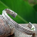 Sterling Silver 'Harmony' Cuff Bracelet (Thailand)