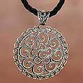 Sterling Silver 'Bali Medallion' Necklace (Indonesia)