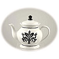 Hand-painted Black and WhiteTeapot