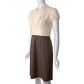 Sangria Women's Georgette Bodice High Waist Dress