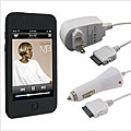 iPod Touch 8G/16G 2nd Charger and Black Case Accessory Set