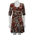 Tiana B. Women's 1/2-sleeve Tribal Print Dress