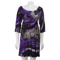 Tiana B. Women's Purple Printed ITY Dress
