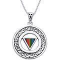Sterling Silver Pride Celtic Border Necklace