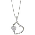 Sterling Silver 1/4ct TDW Diamond Heart Necklace (J-K, I3)