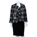 John Meyer Collection Women's Plus Size Ruffle Front Skirt Suit