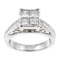 14k Gold 1 3/5ct TDW Diamond Composite Engagement Ring (H, I1)
