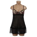 Ed Hardy Tattoo Mesh Chemise and G-String