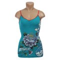 Ed Hardy Flower Flirt Camisole with Shelf Bra