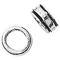 Sterling Silver Short Spacer European-style 4-mm Charm Beads (Set of 4)