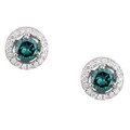 14k Gold 1 2/5ct TDW Blue and White Diamond Earrings (G-H, I1)