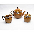 Regency Gold Teapot Creamer and Sugar Set