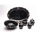 Certified International Regency Black 7-piece Completer/ Hostess Set