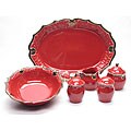 Regency Burgundy 7-piece Completer/ Hostess Set