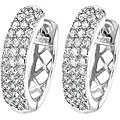 Sterling Silver 1/3ct TDW Diamond Hoop Earrings (H-I, I2-I3)