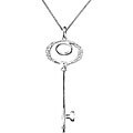 Sterling Silver Diamond Key Necklace