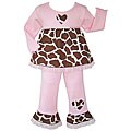 Ann Loren Girl's 2-piece Boutique Giraffe Set