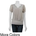Hype Silk and Lace Side-studded Button Shirt