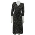 Connected Apparel Women's 3/4-sleeve Mock 2-piece Dress