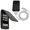 iPod Touch 2nd Black Leather Case and USB Cable