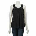 Jonathan Martin Women's Sequin U-neck Mesh Top
