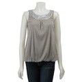 Jonathan Martin Women's Sequin Mesh Bubble Hem Top