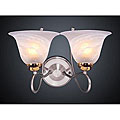 Nickel and Gold 2-light Wall Sconce