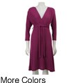 Nice Wear Women's Surplice Tie-waist Dress