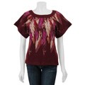 Jonathan Martin Women's 'Feathers' Fuzzy Knit Top