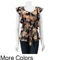 Jonathan Martin Women's Ruffle Charmeuse Tunic