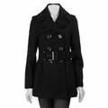 Miss Sixty Women's Double-breasted Belted Peacoat