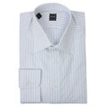Ike Behar Men's Spread Collar Stripe Dress Shirt