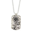 Charming Life Dog Tag Key Necklace