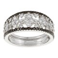 18k Gold 1ct TDW Black and White Diamond Ring (H-I, I1) (Size 6.75)