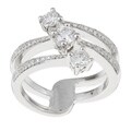 18k Gold 1ct TDW Diamond 3-stone Bypass Ring (G-H, I1-I2) (Size 6.25)