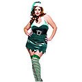 Leg Avenue Christmas Elf Plus Size 3-piece Dress Costume