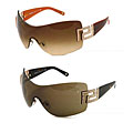Versace VE 2083B Women's Rimless Wrap Sunglasses