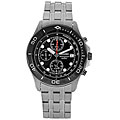 Seiko Men's Black Dial Stainless Steel Chronograph Watch
